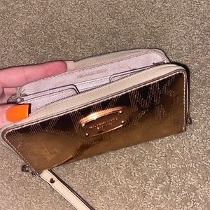 Gold Michael Kors wallet